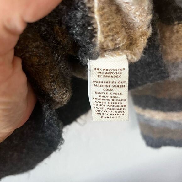 Sonoma sweaters | boucle striped sweater in coastal neutrals fuzzy cozy petite m - Picture 6 of 13